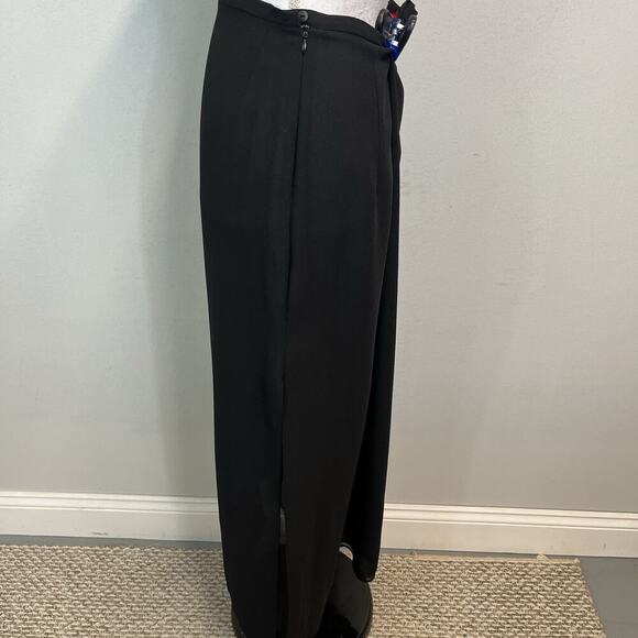 JS Collections Skirt size 10 Long Black Crepe Straight Formal Evening Wedding - Picture 8 of 11